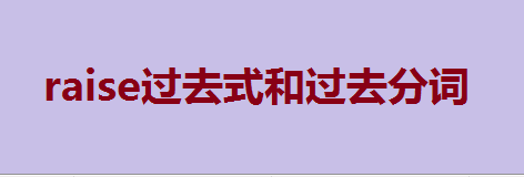 raise的什么意思及搭配短语?raise过去式和过去分词