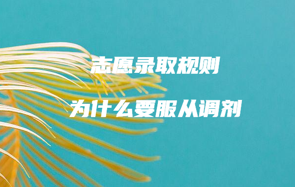 志愿录取规则为什么要服从调剂,如何才不会被调剂专业