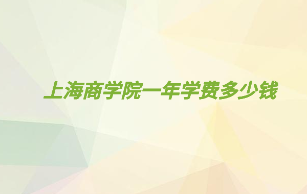 上海商学院一年学费多少钱,上海商学院是一本还是二本