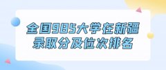 2022新疆高考最低多少分能上985大学：附录取分数线及位次排名表